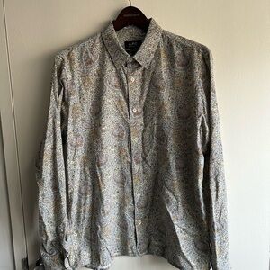 A.P.C. Men's Paisley Multicolor Shirt